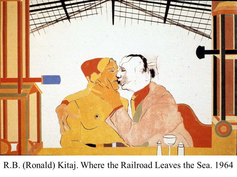 R.B. (Ronald) Kitaj. Where the Railroad Leaves the Sea. 1964